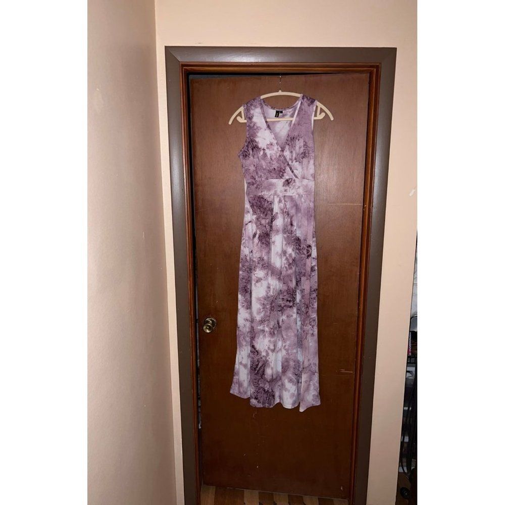 WOOSEA Women Sleeveless Deep V Neck Loose Long Maxi